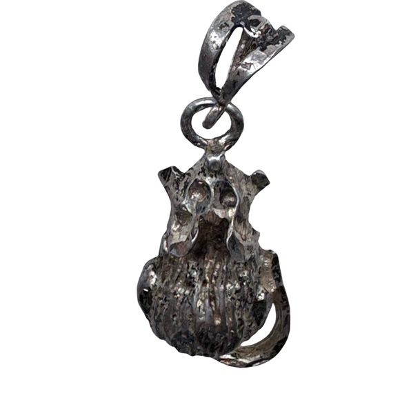 Solid Sterling Silver Rat Mouse Varmint Full Body Vintage Pendant Chinese Zodiac